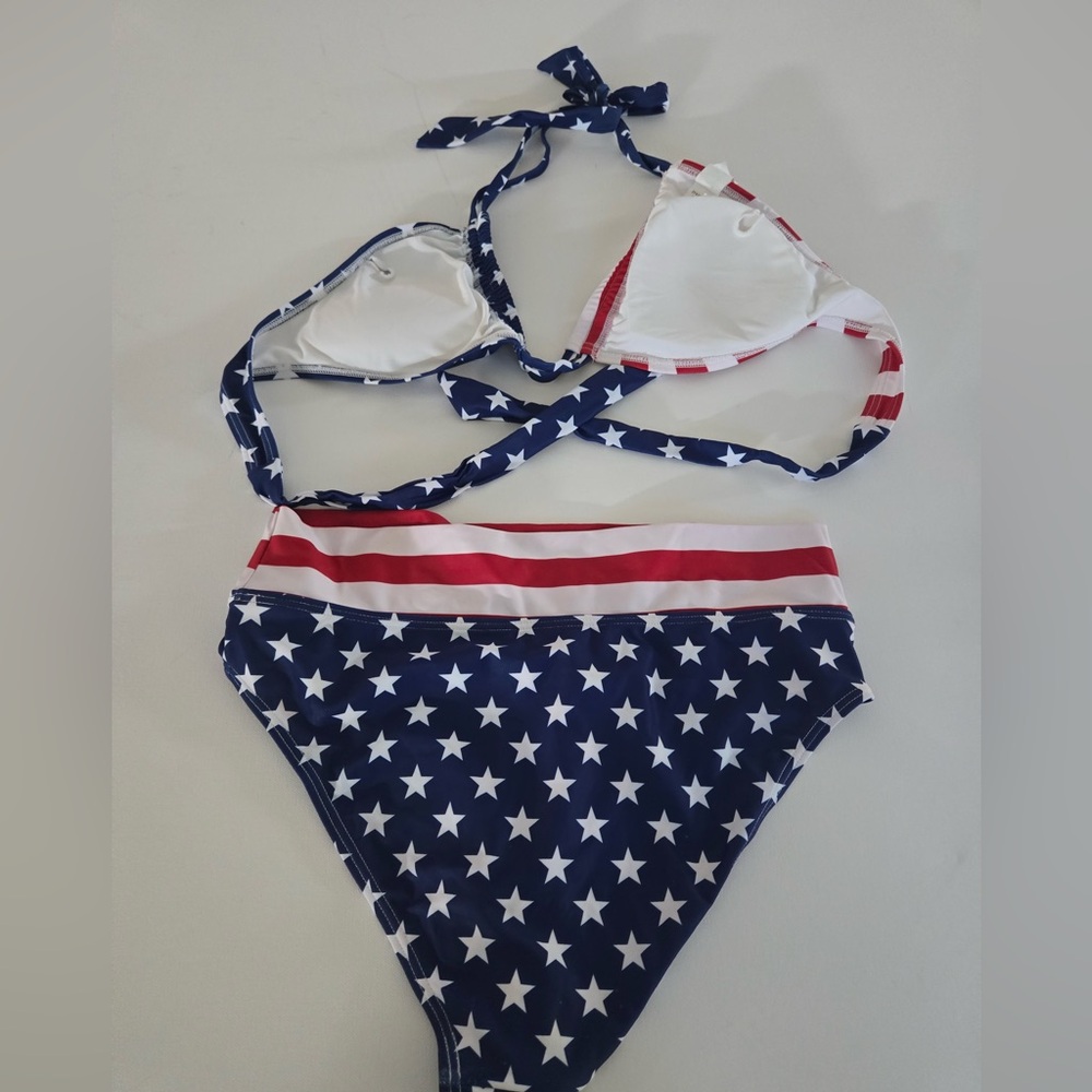 Source Unknown Red White and Blue Star Stripe Bikini - Picture 3 of 8